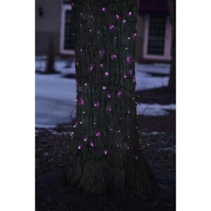 Northlight 2 ft. x 8 ft. Purple LED Net Style Tree Trunk Wrap Christmas Lights with Brown Wire