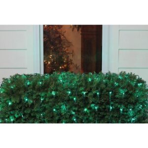 Northlight 4 ft. x 6 ft. Green LED Net Style Christmas Lights with Green Wire