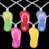 Northlight 7.25 ft. 10-Light Clear Summer Flip Flop Novelty Incandescent Mini String Lights with White Wire Bulbs