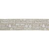 Northlight 2.5 in. x 16 yds. Beige and White Merry Christmas Burlap Style Wired Ribbon