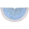 Northlight 48 in. LED Blue Iridescent Glittered Snowflakes Christmas Tree Skirt
