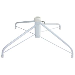 Northlight White Metal Christmas Tree Stand for 6.5 ft. to 7.5 ft. Artificial Trees