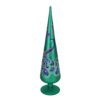 Northlight 15 in. Regal Peacock Green with Teal Purple and Blue Glitter Gem Glass Finial Christmas Tree Topper