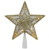 Northlight 9 in. Gold Glitter Star LED Christmas Tree Topper - Warm White Lights