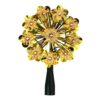 Northlight 5.5 in. Gold Tinsel Snowflake Starburst Christmas Tree Topper with Clear Lights