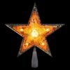 Northlight 9 in. Gold and Amber Crystal 5 Point Star Christmas Tree Topper