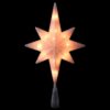Northlight Frosted Bethlehem Star with Gold Scrolling Christmas Tree Topper in Clear Lights