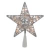 Northlight 9.5 in. Lighted 5 Point Silver Wire Star Christmas Tree Topper with Clear Lights