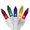 Northlight 50-Light Bright Multi-Color Mini Window Curtain Icicle Lights with White Wire