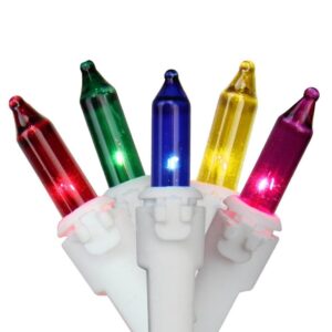 Northlight 50-Light Bright Multi-Color Mini Window Curtain Icicle Lights with White Wire
