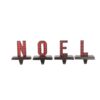 Northlight 6 in. Red and Black Buffalo Plaid Noel Christmas Stocking Holders (Set of 4)