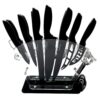 NutriChef 17-Piece Stainless Steel Precision Kitchen Knife Set with Block Stand