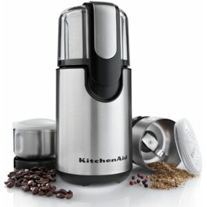 KitchenAid One-Touch 4 oz. Onyx Black Blade Coffee Grinder with Shaker Lid and Storage Lid