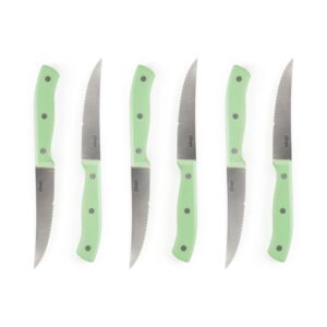 Oster Evansville 14 -Piece Stainless Steel Knife Set with Storage Block in Turquoise