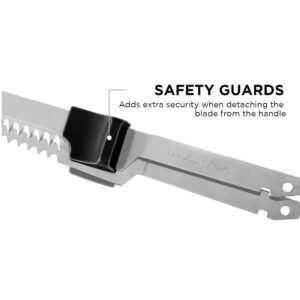 Ovente 17.5 in. Stainless Steel Electric Kitchen Knife with Sheath, Safety Button, Meat Slicer, Foam Cutter (Set of 1)