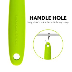 Ovente Premium Silicone BPA-Free, Spatula, Stainless Steel Core 500F Heat-Resistant, Non-Stick, Dishwasher Safe, (SP1001G)
