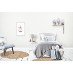 Petal Lane Alexa The Man Art Board, White Frame, Magnetic Memo Board