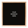 Petal Lane Letterlove with 150 White Magnetic Letters, Rustic Brown Frame, Magnetic Memo Board