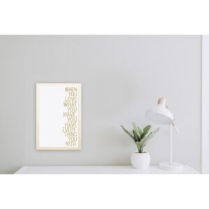 Petal Lane When You Love Have, Gold Frame, Magnetic Memo Board