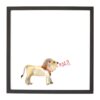 Petal Lane Watercolor Lion, Ebony Frame, Magnetic Memo Board