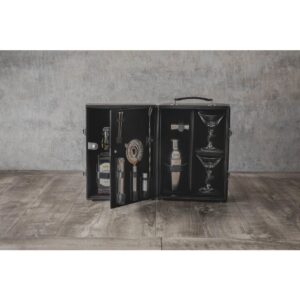 Picnic Time Black Case and Interior Manhattan Cocktail Set
