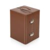 Picnic Time Manhattan Cocktail Case - Mahogany Brown with Tan Accents