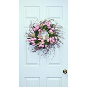 Worth Imports 22 in. Tulip Raffia Wreath