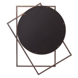 Pinnacle Medium Round Gold Modern Mirror (24 in. H x 21 in. W)
