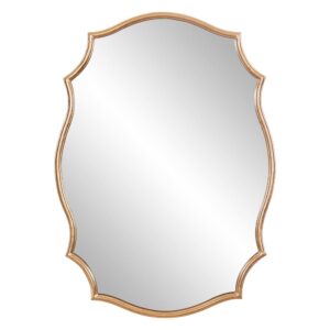 Pinnacle Medium Irregular Gold Hooks Art Deco Mirror (35.75 in. H x 26.25 in. W)