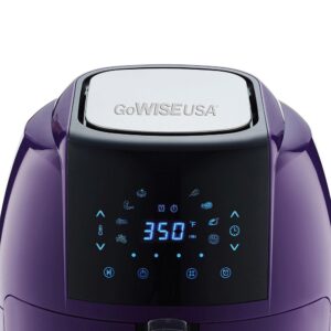 GoWISE USA 8-in-1 5.8 Qt. Plum Electric Air Fryer with Recipe Book