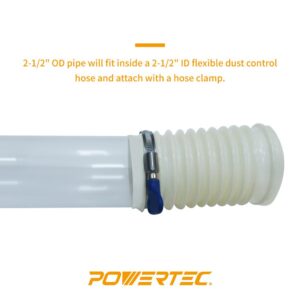 POWERTEC 2-1/2 in. x 36 in. Long Clear Pipe