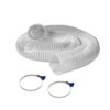 POWERTEC 4 in. x 10 ft. Flexible PVC Dust Collection Hose with 2 Key Hose Clamps, Clear Color