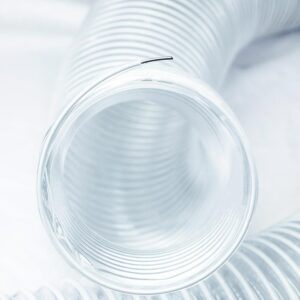 POWERTEC 5 in. x 50 ft. Clear Vue PVC Dust Collection Flexible Heavy-Duty Hose