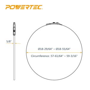 POWERTEC 19 in. Dia Band Clamp for Dust Collector