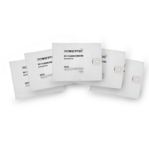 POWERTEC Self-Cleaning Fleece Bag Replacement for Festool CT 48 (5-Pack)