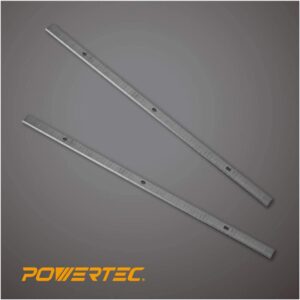 POWERTEC 12 in. x 15/32 in. x 1/16 in. High-Speed Steel Planer Knives (Set of 2)