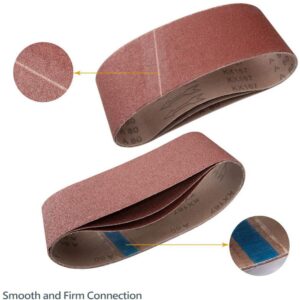 POWERTEC 4 in. x 36 in. 100-Grit Aluminum Oxide Sanding Belt (10-Pack)