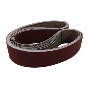 POWERTEC 2 in. x 42 in. 80-Grit Aluminum Oxide Sanding Belt (10-Pack)