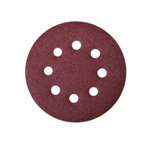 POWERTEC 5 in. 120-Grit Aluminum Oxide Hook and Loop 8-Hole Disc (25-Pack)
