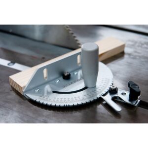POWERTEC Universal Table Saw Miter Gauge Assembly Miter Gauge with 27 Angle Stops