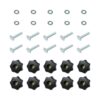 POWERTEC T-Track Knob Kit with 7 Star 5/16 in.-18 Threaded Knob, Bolts and Washers for Woodworking Jigs and Fixtures (Set of 10)