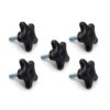 POWERTEC 5/16 in.-18, 5-Star Stud Knob (5-Pack)