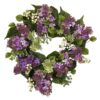 Nearly Natural 20 in. Hanel Lilac Wreath