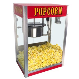 Paragon Theater Pop 8 oz. Red Stainless Steel Countertop Popcorn Machine