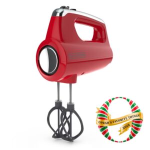 BLACK+DECKER Helix Performance Premium 5-Speed Mixer Red Hand Mixer