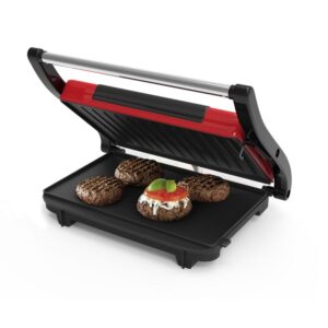 Chef Buddy 760 W Red Non-Stick Panini Press
