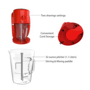 Classic Cuisine 1 Qt. Red Frozen Drink Stand Mixer with Variable Mix Settings
