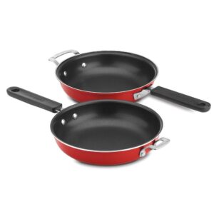 Cuisinart 2-Piece Aluminum Nonstick Frittata Pan Set in Red