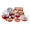Gotham Steel 20-Piece Aluminum Ti-Ceramic Nonstick Cookware and Bakeware Set in Red