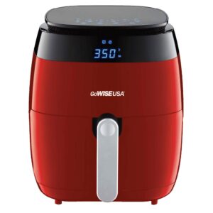 GoWISE USA 5 Qt. Red Air Fryer with Duo Touchscreen Display